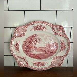 Old Britain Castles pink oval dinner plate